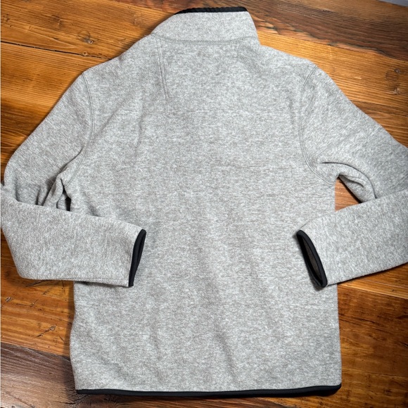 G.H. Bass & Co Mens Quarter Snap Fleece Sweater Heathered Gray/Green w/black S - Picture 14 of 16